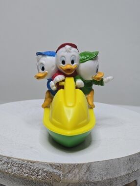 Disney Ducktales Huey Dewey Louie Jet ski Figure Mcdonalds Happy Meal Toy